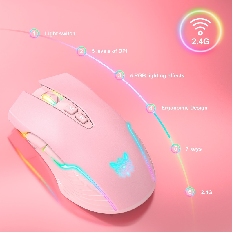 ONIKUMA CW905 Draadloze/Bekabe - Pc Gaming Pink recensie en prijs